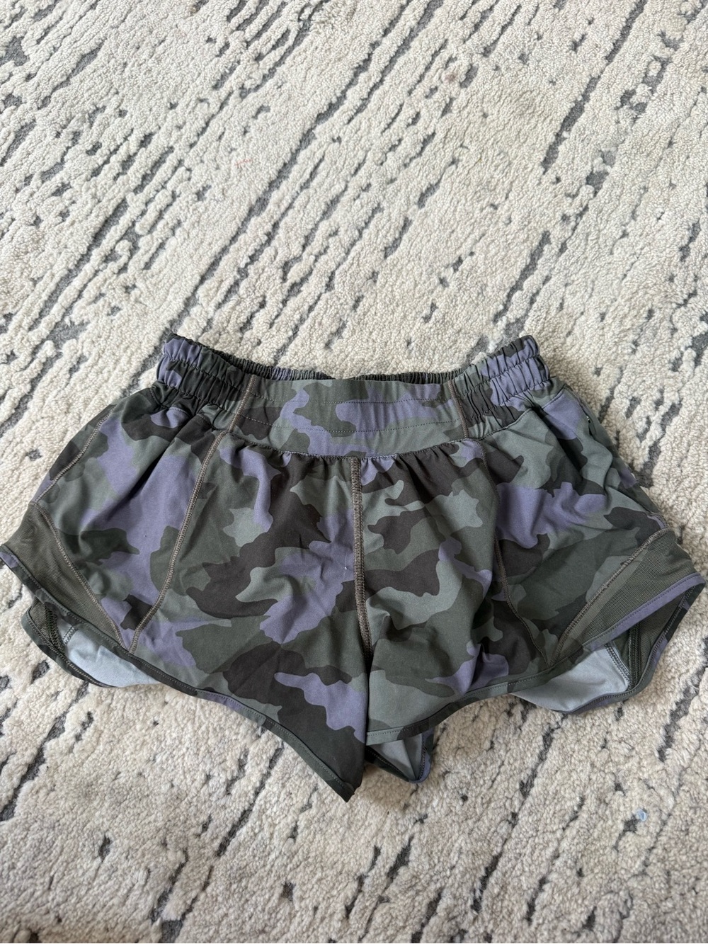 Lululemon Camo Athletic Shorts - Green/Purple